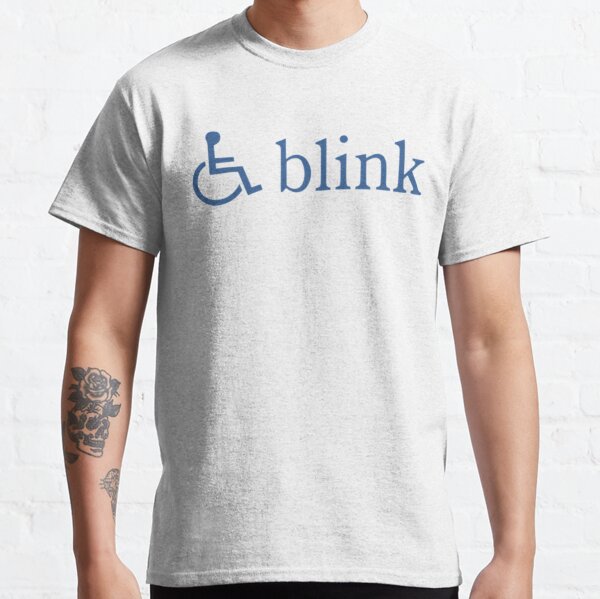 Vintage Blink 182 (Pre-182) Wheelchair and Logo  Design   Classic T-Shirt RB1807 product Offical blink 182 Merch