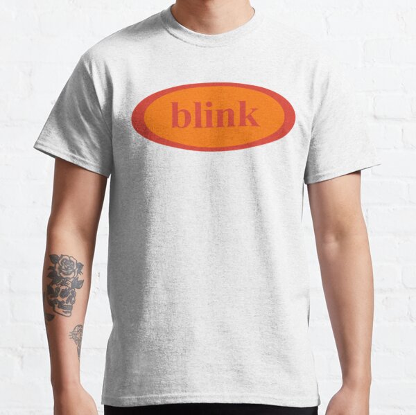 Vintage BLINK 182 (Pre 182) Oval Logo Design - RedOrange   Classic T-Shirt RB1807 product Offical blink 182 Merch