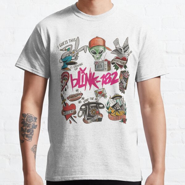 Blink 182 Doodle Art Shirt, Vintage Blink 182 Merch Album Lyric Art Sweatshirt Hoodie, Blink-182 Tattoos Tour 2023 DOA2504DT Classic T-Shirt RB1807 product Offical blink 182 Merch